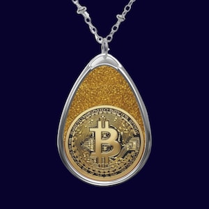BTC Gift Bitcoin Necklace Gift for Crypto Enthusiasts Perfect Crypto Jewelry for Birthday Fun Party Blockchain Hodler Digital Currency Fan