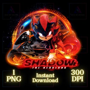 Shadow the Hedgehog png, Sonic The Hedgehog PNG, Sonic PNG, High Quality, Printable Sticker, Transparent, instant download,Shadow and Sonic