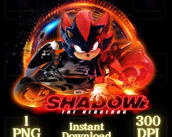 Shadow the Hedgehog png, Sonic The Hedgehog PNG, Sonic PNG, High Quality, Printable Sticker, Transparent, instant download,Shadow and Sonic