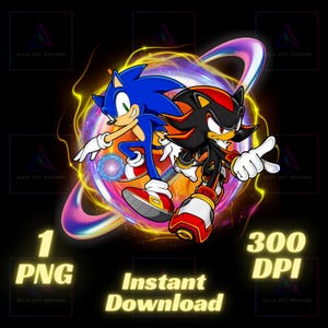 Sonic The Hedgehog 3 PNG, Sonic png, hohe Qualität, Cricut, bedruckbare Aufkleber, Cake Topper, transparentes Bild, digitale Datei, sofortiger Download