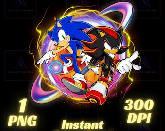 Sonic The Hedgehog 3 PNG, Sonic png, High Quality, Cricut, Printable Sticker, Cake Topper, Transparent Image, digital file,instant download