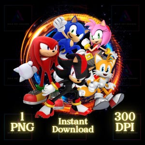 Shadow the Hedgehog png, Sonic The Hedgehog PNG, Sonic PNG, High Quality, Printable Sticker, Transparent, instant download,Shadow and Sonic