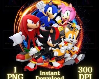 Shadow the Hedgehog png, Sonic The Hedgehog PNG, Sonic PNG, High Quality, Printable Sticker, Transparent, instant download,Shadow and Sonic