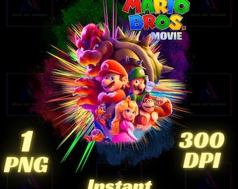 Super Mario Png, Mario Bros Png, transparent, Super Mario Bros png,Super Mario Shirt Printable,Mario Shirt Instant Download,Digital File