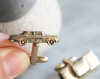 Vintage Chevrolet Corvair Cufflinks / Balfour Car Cuff Links, Mens Accessories