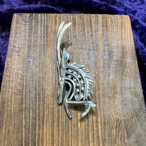 Vintage Pewter 3" African Gazelle Brooch / Pin, Artist Signed Tyson, Truly Unique and Beautiful