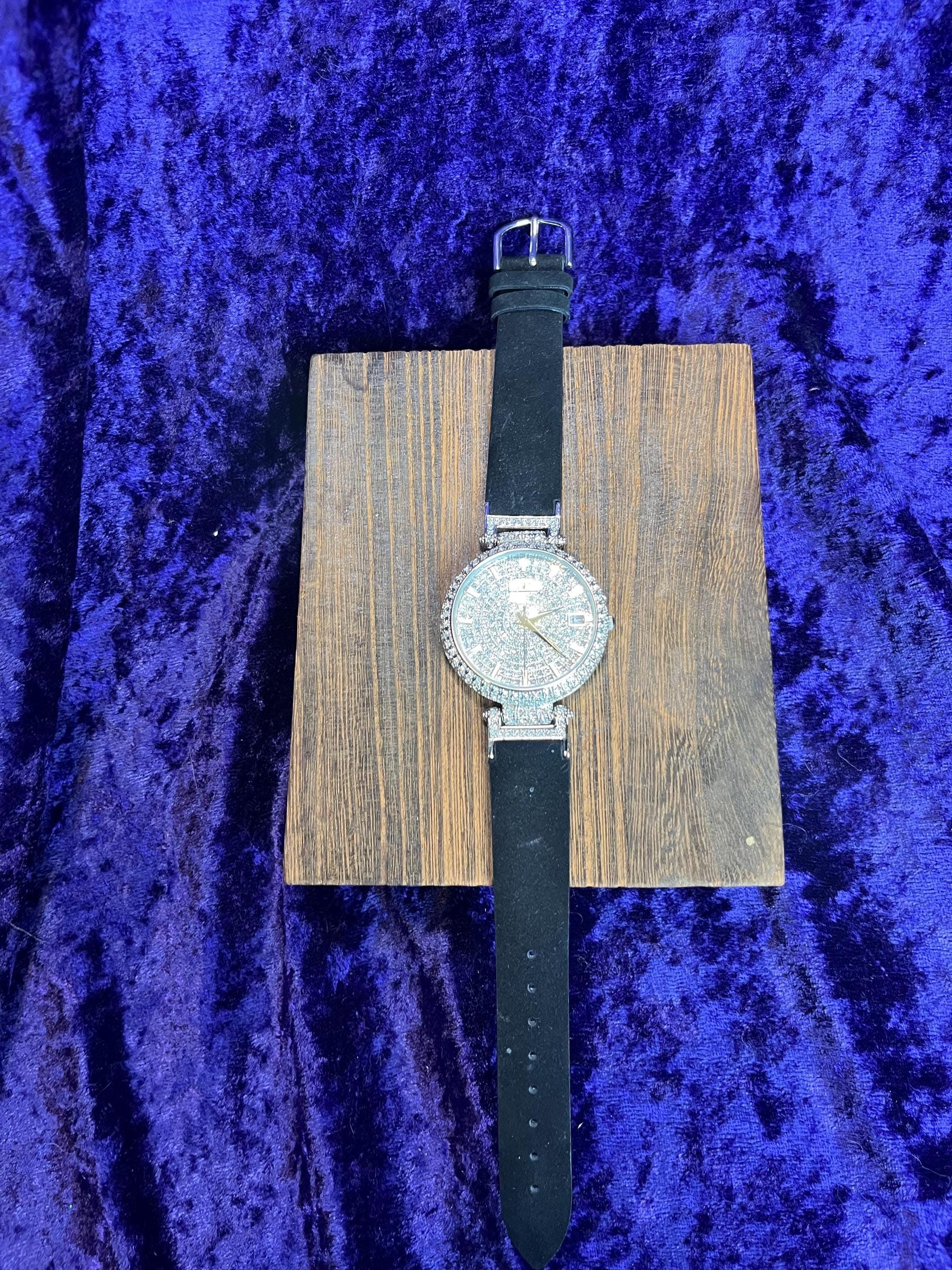 Adee Kaye Crystal Watch: Rhodium Plated Bezel, AK9259 - Etsy