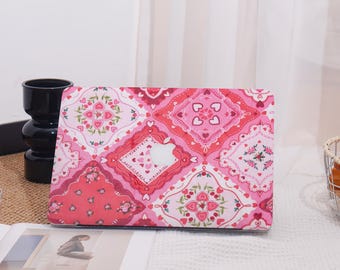 Floral und Herz Motiv Alle neue MacBook Tasche Schutzhülle Laptop Cover für MacBook Air 13,Macbook Pro 14/15 Mac Hülle,Pro 16 Hülle 2023/2024