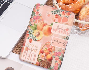 Watercolor Fruit Kindle Case With Hand Strap for Paperwhite 1/2/3/4, Paperwhite Cover for Kindle 12th, Peach Themed Kindle Acrylic Case 2025