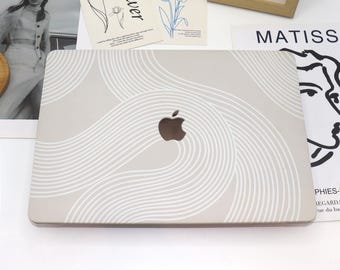 Curvy Line Abstract MacBook Case Hard Protective Case Laptop Cover for MacBook Air 13 Macbook Pro 13 14 16 15 Air 13 12 Inch Mac Case NC0292