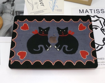Cute black cats MacBook Case Cover for Air 13 15 Macbook Case, M1 M2 Air 13 A2681,A2337, A2338, Pro 13 14 15 16, 2022 2021 2020 Laptop Case