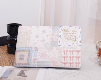 Pastellfärgat lapptäcke helt nytt MacBook-skal skyddande fodral laptopfodral för MacBook Air 13, MacBook Pro 14 Mac-skal, Pro 16-skal 2023/2024