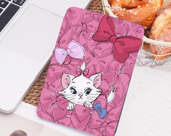 Pink Bow Kitten All New Kindle Case With Hand Strap for Paperwhite 1/2/3/4,Paperwhite Cover for Kindle 12th/10th/11th,Kindle Acrylic Case