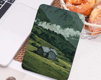 Mountain Cottage Illustration All New Kindle Case With Hand Strap for Paperwhite 1/2/3/4, Cover for Kindle 10/11th, Kindle Acrylic Case 2024