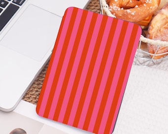 Red Stripes Kindle Case With Hand Strap for Paperwhite 1/2/3/4,Paperwhite Cover for Kindle 12th,Kindle Acrylic Case,With Auto Wake/Sleep