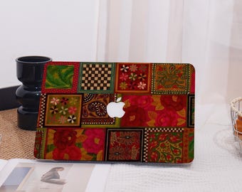 Żywy, patchworkowy nadruk, zupełnie nowy pokrowiec ochronny na laptopa MacBook Air 13/15, MacBook Pro 14/15, pokrowiec na Maca Pro 16 2025