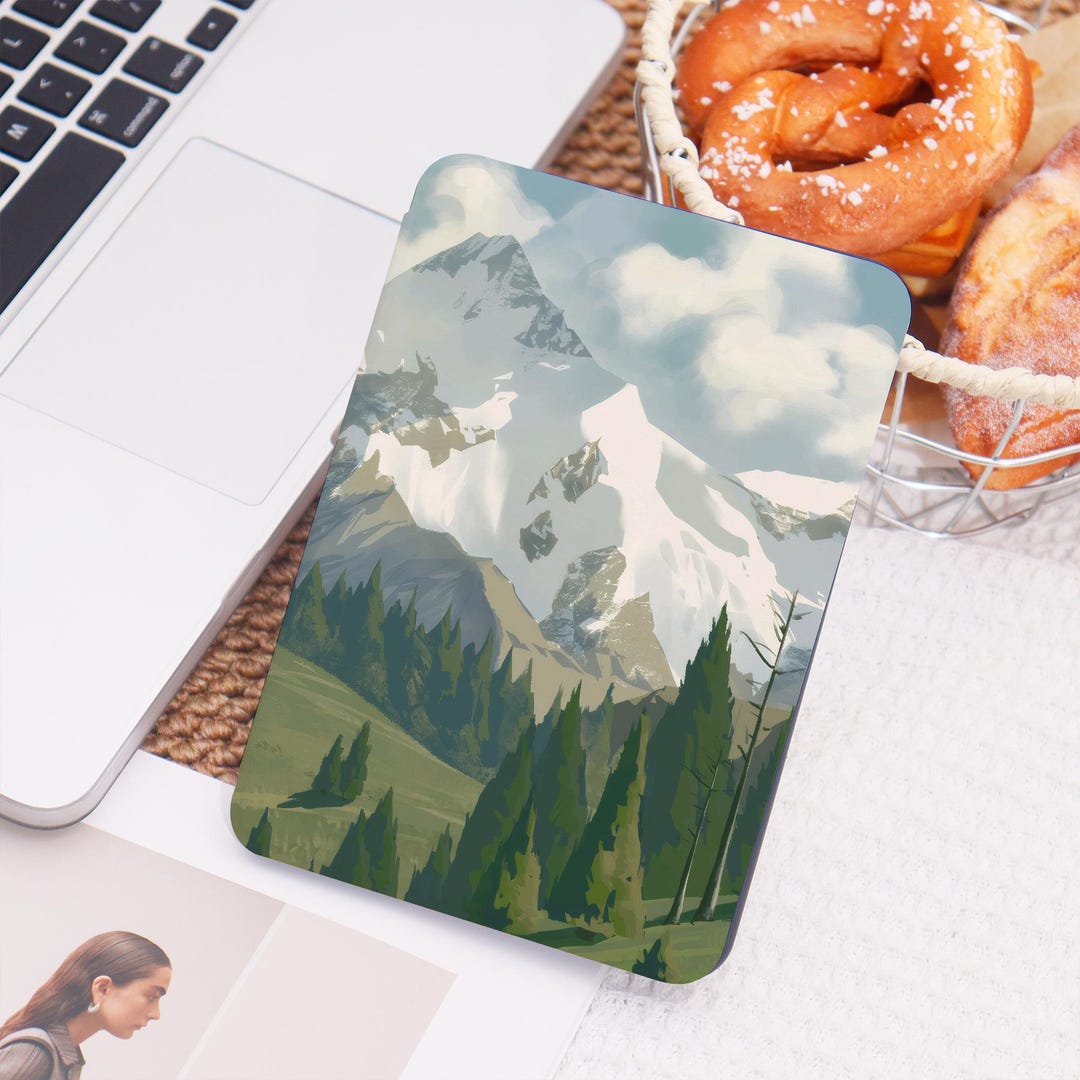 Snow Capped Mountain Landscape All New Kindle Case With Hand Strap for ...