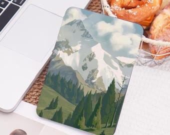 Snow Capped Mountain Landscape All New Kindle Case With Hand Strap for Paperwhite 1/2/3/4, Cover for Kindle 11/12th,Kindle Acrylic Case 2024