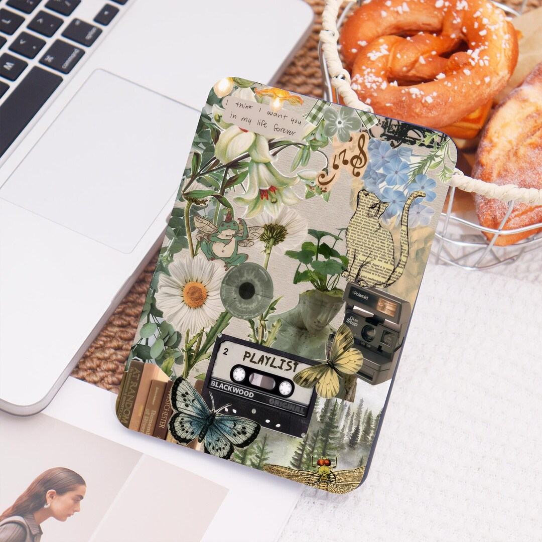Vintage Collage All New Kindle Case With Hand Strap for Paperwhite 1/2 ...