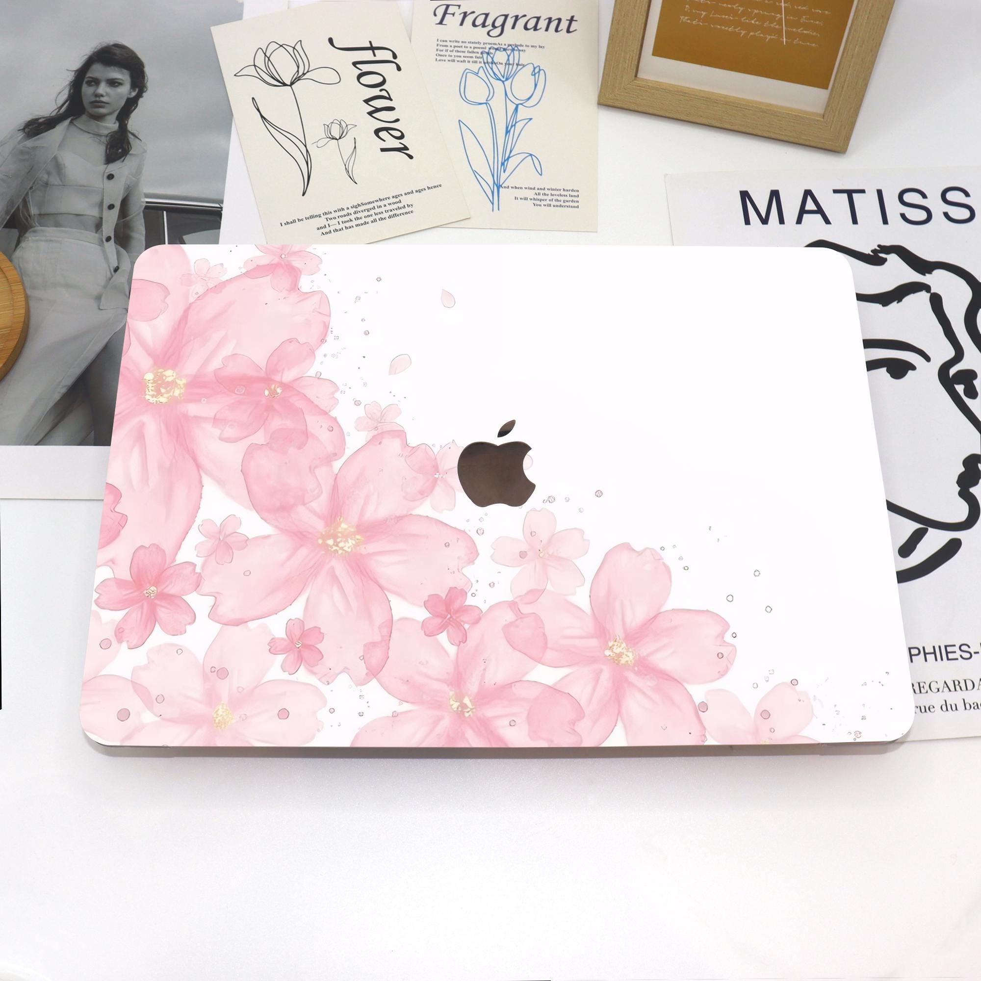 Pink Cherry Blossoms MacBook Case Hard Protective Case Laptop