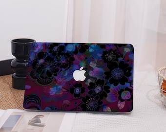 Neon Blumenmuster Alle Neue MacBook Hülle Schutzhülle Laptop Cover Für MacBook Air 13/15, MacBook Pro 14/15 Mac Hülle, Pro 16 Hülle 2023/2025