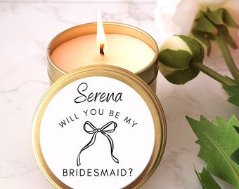 Will You Be My Bridesmaid Gift, Bridesmaid Proposal Candle, Maid of Honour Proposal Gifts, I Can't Tie The Know Without You
