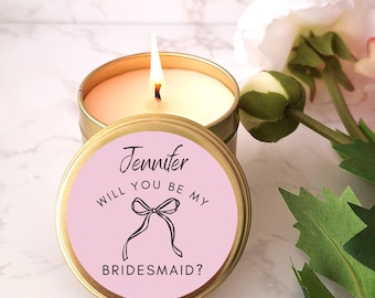 Bridesmaid Gifts for Boxes, Maid of Honour Proposal Gifts, Bridesmaid Proposal Candle Gift, Scented Candle for Bridesmaid Proposal Box