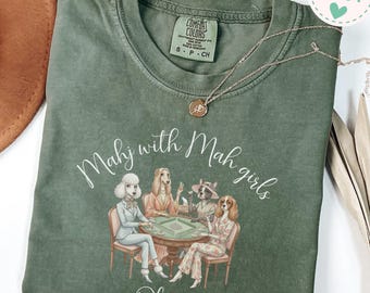 Comfort Colors Custom Mahjong Club Shirt, Mahjong Gift Personalized, Funny Game Days Mahjong Tee, Mahj Player Gift For Women Friend