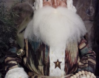Primitive Santas, holiday decor, perfect gift for Santa lover, rustic chirstmas