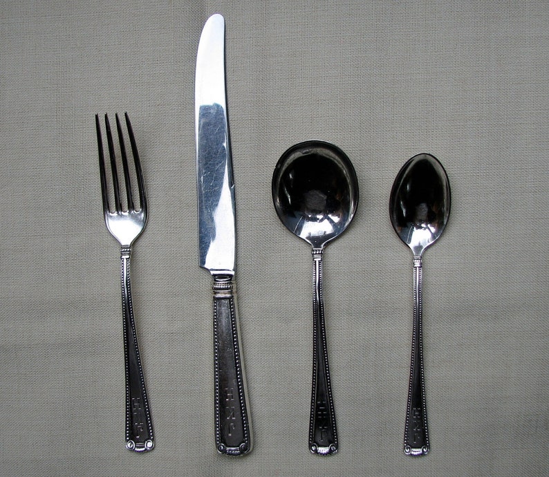 Cartier Child/youth Sterling Silver Flatware Set 4 Pieces Etsy