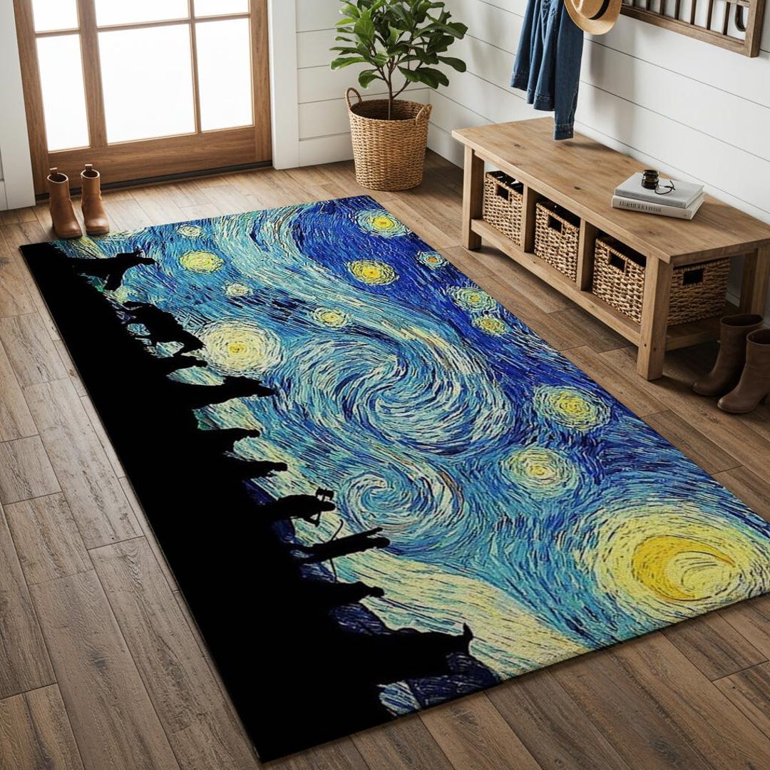 Custom Starry Night Rug, Lord of the Rings Rug, Personalized Soft ...