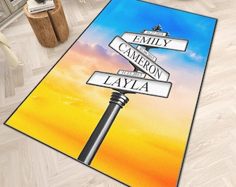 Printed Rug, Custom Gift, Personalized Gift, Machine Washable Rug, Unique Home Decor, Area Rug for Living Room, Bedroom, Housewarming