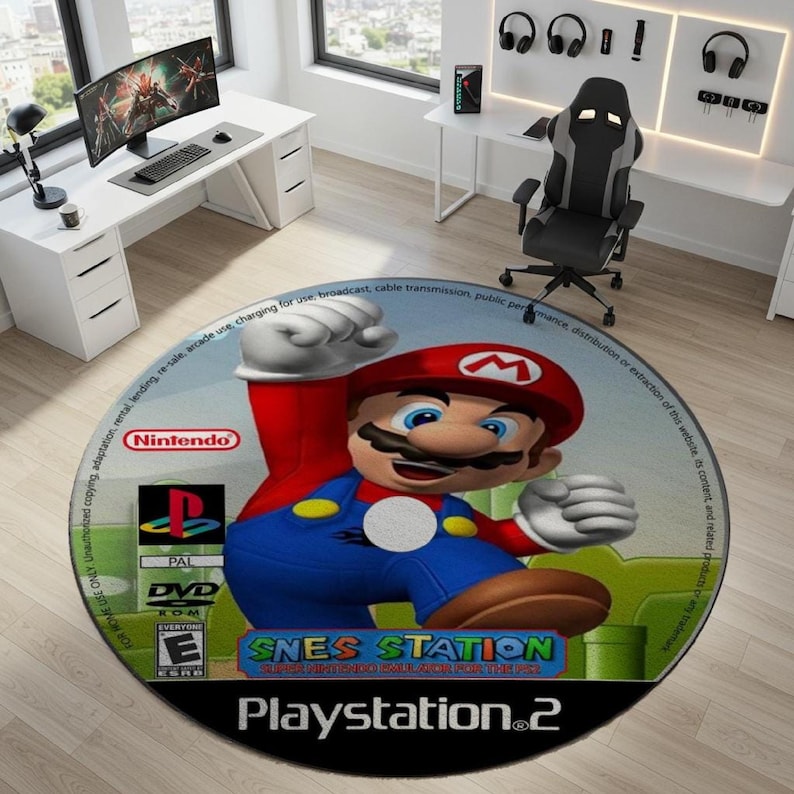 Ps Rugs Personalized Game Disc Carpet, Playstation CD Rug, Custom Round Rug ...