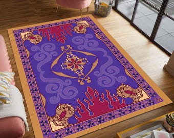 Aladdin Magic Carpet Washable Rug, Whimsical Room Rug