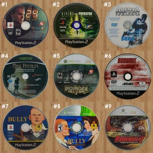Aangepaste game-cd-vloerkleed gemaakt van je favoriete PS2- of Xbox-schijf, gepersonaliseerd gamerdecor, gepersonaliseerd tapijt voor gamerooms, cadeau voor gamers