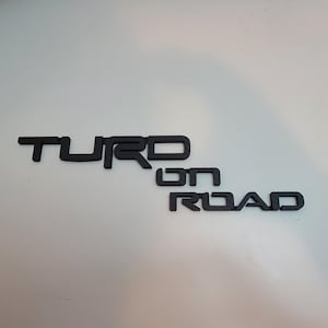 Carbon Fiber TURD ON ROAD Badge for Toyota 4Runner Trd Off Road