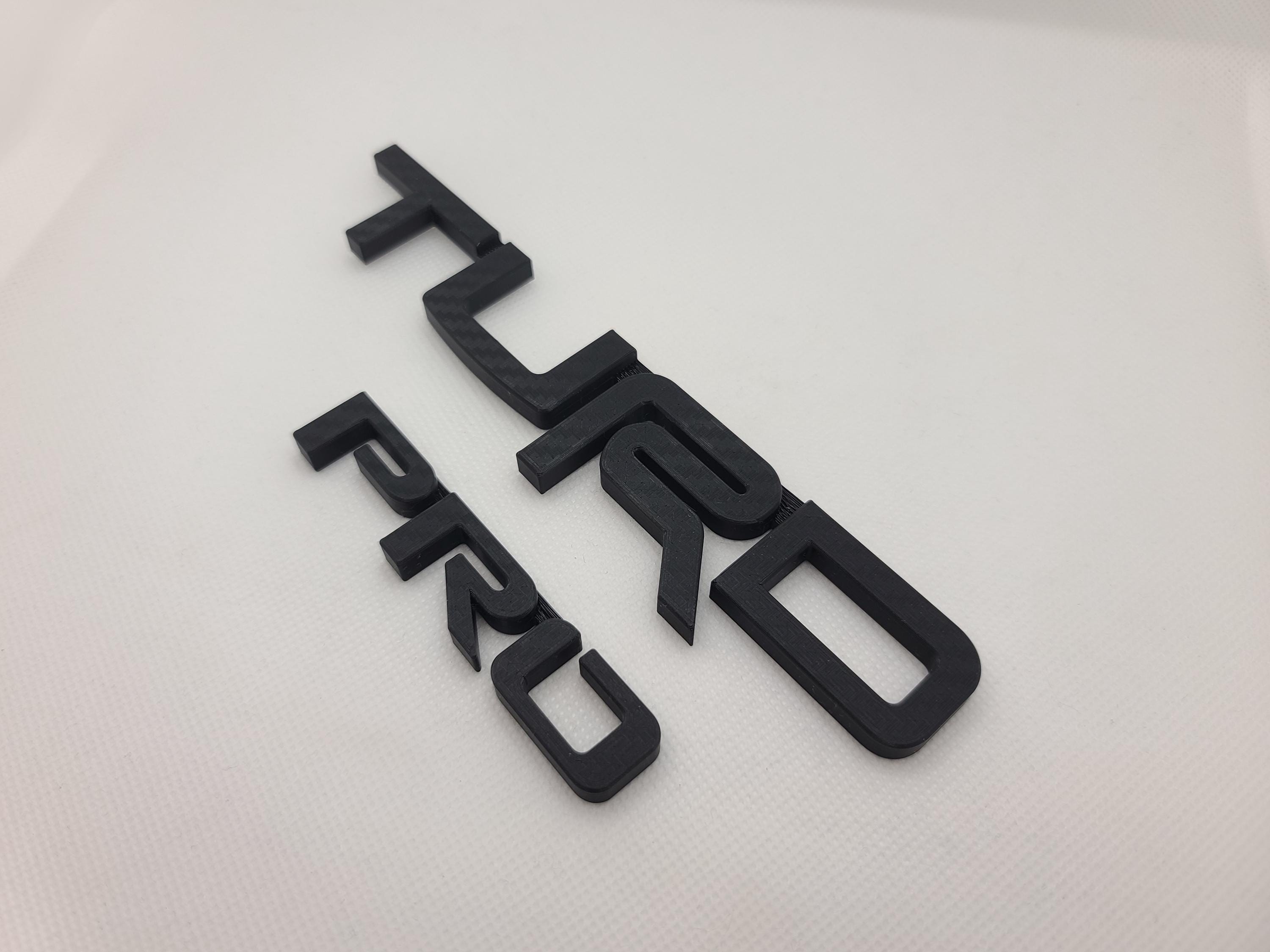 Carbon Fiber TURD PRO badge for Toyota Tacoma Trd Pro