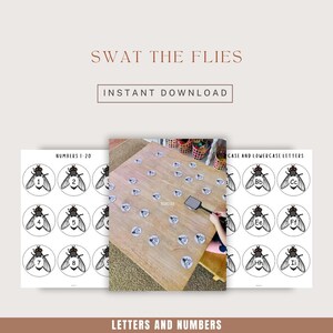 Swat The Flies // Actividad preescolar, Actividad para niños pequeños, Educación en el hogar, Reconocimiento de letras, Reconocimiento de números