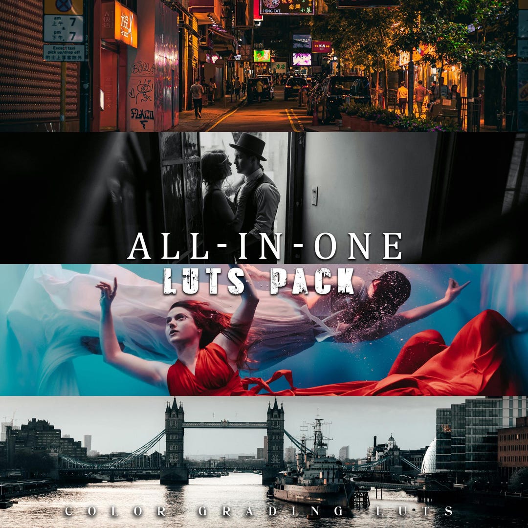 100 Color Grading Luts Collection Video Filters Film Luts for Other ...