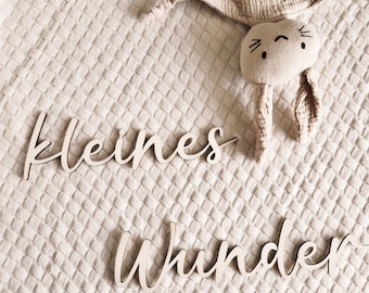 kleines Wunder Schriftzug aus Holz, Kinderzimmer Wanddekoration, Wanddeko Kinderzimmer, Wandschriftzug aus Holz, Holzschriftzug Babyzimmer