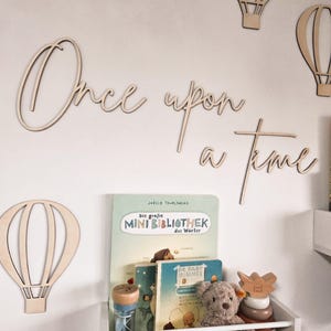 Once upon a Time Schriftzug aus Holz, Kinderzimmer Dekoration, Holzdekoration, Schriftzug Deko Kinderzimmer, Holzschriftzug