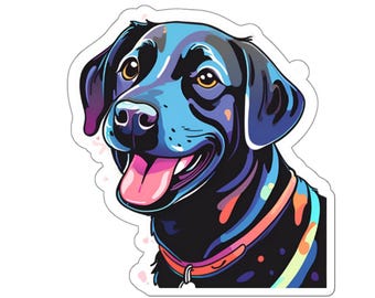 Adesivo Labrador nero