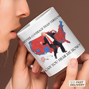 Trump 5G-dekkingsmok | romp 2024 mok | President Trump-mok | Grappige politieke koffiekop | Gedurfd cadeau voor Trump-supporters