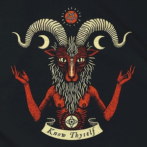 KNOW THYSELF // T-Shirt // Baphomet, Occult, Chaos Magic, Spiritual Alchemy