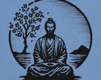 THE ZEN MONK // T-Shirt // Zen Buddhist Meditation Yoga (4 Colours Available)