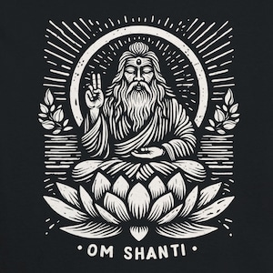 OM SHANTI // T-Shirt // Invoking Peace Buddhist Mantra T-Shirt (3 Colours)
