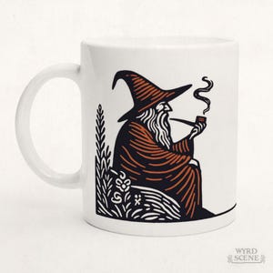 THE WANDERING WIZARD // Ceramic Mug // Fantasy Folklore Pagan Cup Gift