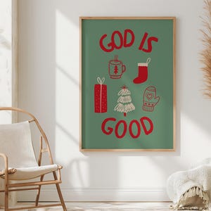 Christian Christmas Wall Art, Holiday Season Bible Verse Wall Art, Christian Poster, Winter Art, Digital Download