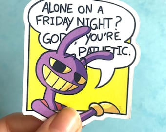 The amazing digital circus Jax meme sticker,
