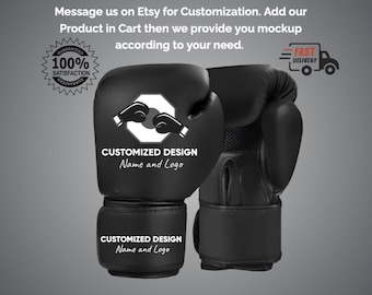 Boxing Gloves - Customized boxing gloves - Custom logo and name on boxing gloves - Personalized boxing gloves for Children and Adults.